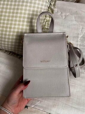 Matt & Nat Light Gray Mini Crossbody Bag